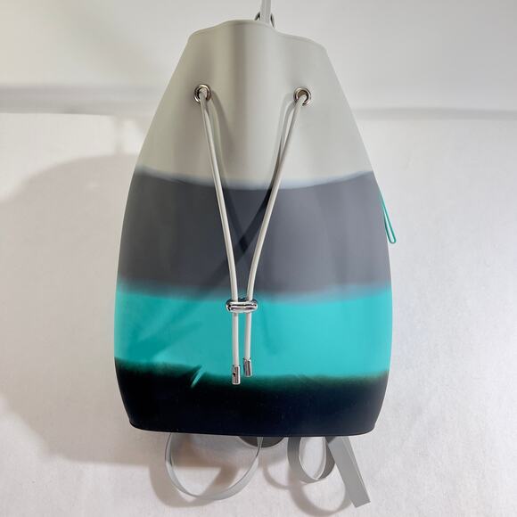American Jewel Back Pack All Silicone Gummy Bag Adj Straps Drawstring 8.5x14 - Picture 1 of 13